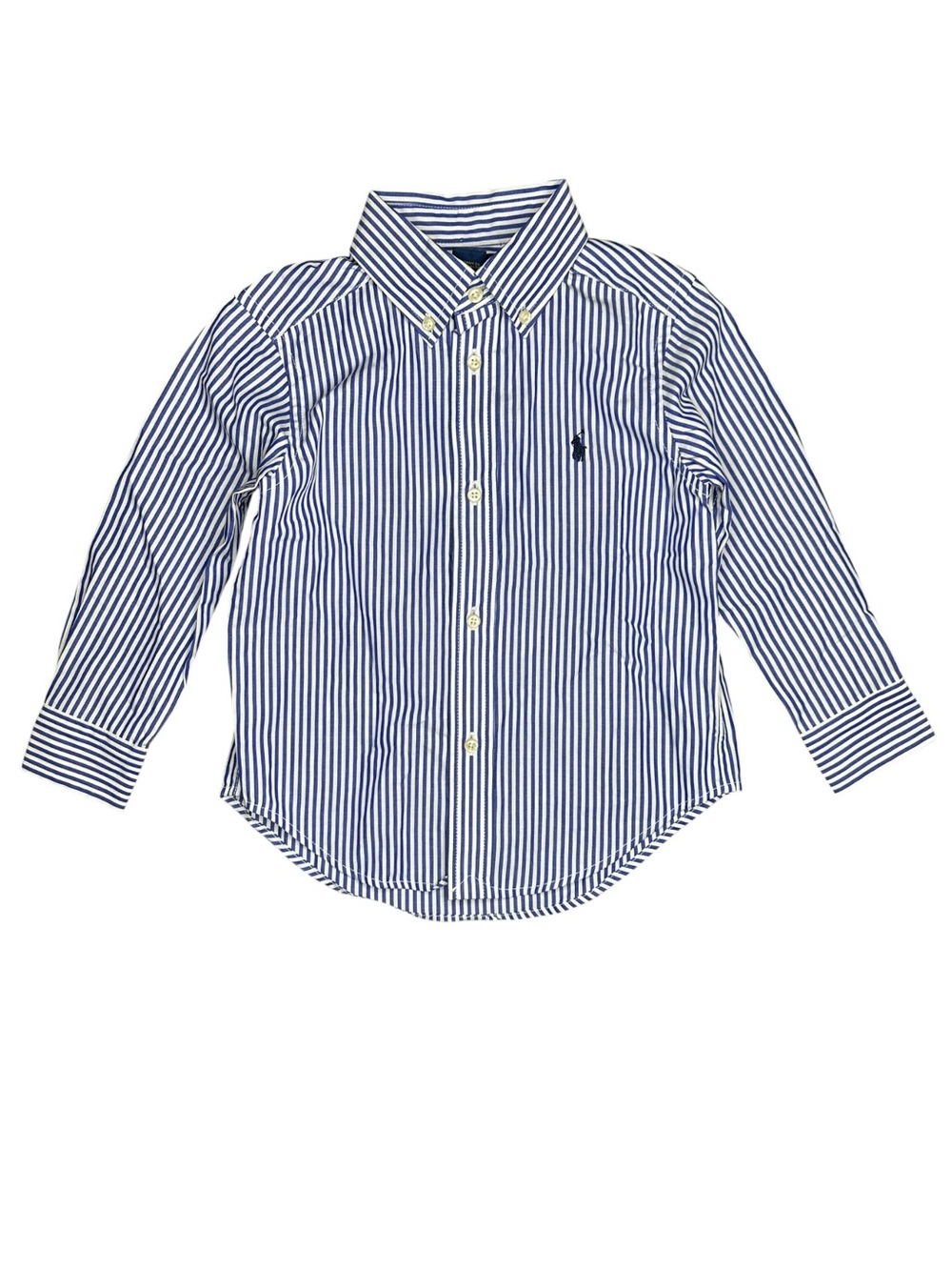 Ralph Lauren Boys' Navy & White Vertical Stripe Button-Down Shirt